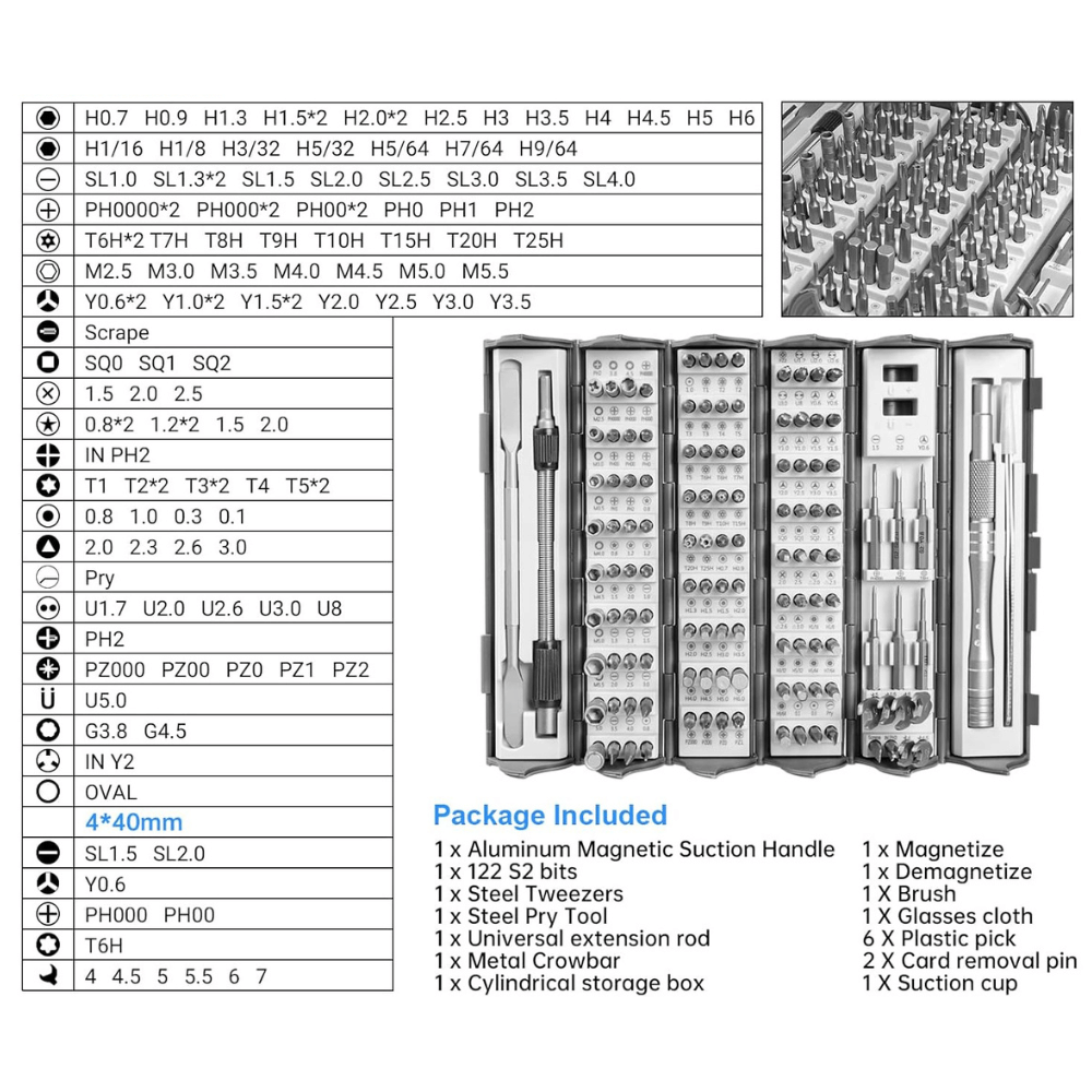 128 in 1 Precision Screwdriver Set